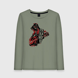 Лонгслив хлопковый женский Paranoid rock, цвет: авокадо