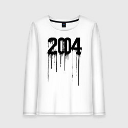 Лонгслив хлопковый женский Капающий 2004, цвет: белый