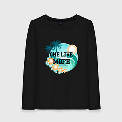 Лонгслив хлопковый женский One love море, цвет: черный