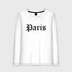 Лонгслив хлопковый женский Paris - France, цвет: белый