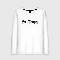 Лонгслив хлопковый женский Сен-Тропе Франция, цвет: белый