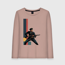 Женский лонгслив Поп-арт, белогвардеец