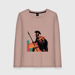 Женский лонгслив Спартанец поп-арт