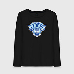 Лонгслив хлопковый женский New York Ricks, цвет: черный
