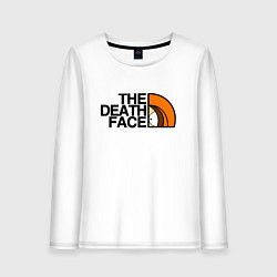 Лонгслив хлопковый женский Кенни лицо смерти, цвет: белый