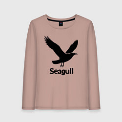 Женский лонгслив Черная чайка