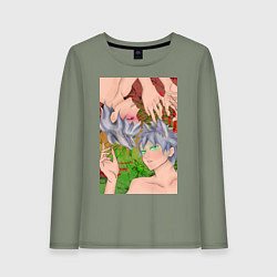 Женский лонгслив Кицуне близнецы