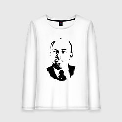 Лонгслив хлопковый женский Lenin USSR, цвет: белый