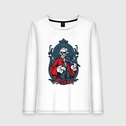 Женский лонгслив Моцарт скелет винтаж