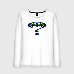 Лонгслив хлопковый женский Batman question, цвет: белый