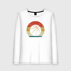 Лонгслив хлопковый женский Color ball, цвет: белый