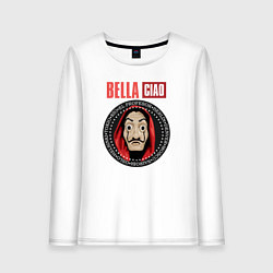 Лонгслив хлопковый женский Bella ciao heroes, цвет: белый