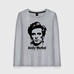 Женский лонгслив Молодой Энди Уорхол