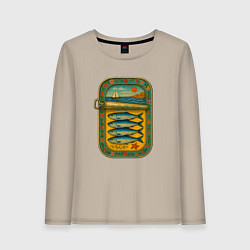 Женский лонгслив Консервы - сардины и море