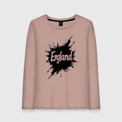 Лонгслив хлопковый женский Чернильная Англия, цвет: пыльно-розовый