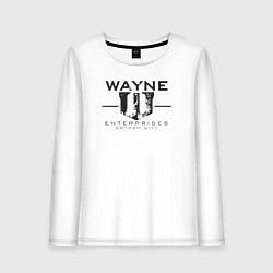 Лонгслив хлопковый женский Wayne enterprices, цвет: белый