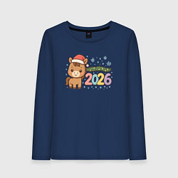 Женский лонгслив Новогодняя лошадка 2026