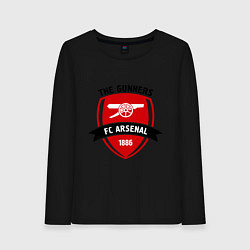 Лонгслив хлопковый женский FC Arsenal: The Gunners, цвет: черный