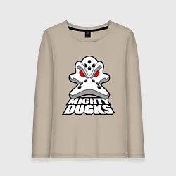 Лонгслив хлопковый женский HC Anaheim Ducks, цвет: миндальный