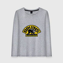 Лонгслив хлопковый женский HC Boston Bruins Label, цвет: меланж