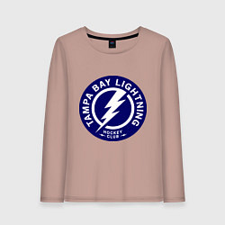 Лонгслив хлопковый женский HC Tampa Bay Lightning, цвет: пыльно-розовый