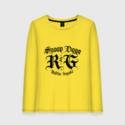 Лонгслив хлопковый женский Snoop Dogg: Gangsta, цвет: желтый