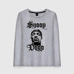 Лонгслив хлопковый женский Snoop Dogg Face, цвет: меланж