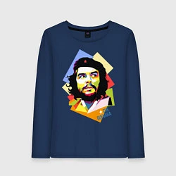 Лонгслив хлопковый женский Che Guevara Art, цвет: тёмно-синий