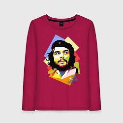 Лонгслив хлопковый женский Che Guevara Art, цвет: маджента