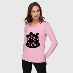 Лонгслив хлопковый женский The Beatles Band, цвет: светло-розовый — фото 2