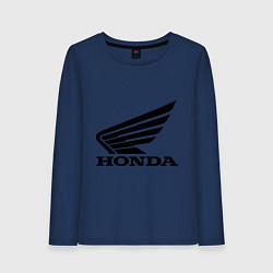 Лонгслив хлопковый женский Honda Motor, цвет: тёмно-синий