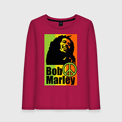 Лонгслив хлопковый женский Bob Marley: Jamaica, цвет: маджента