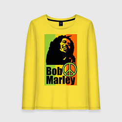 Лонгслив хлопковый женский Bob Marley: Jamaica, цвет: желтый