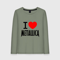Женский лонгслив I love Metallica