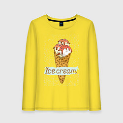 Женский лонгслив Ice cream