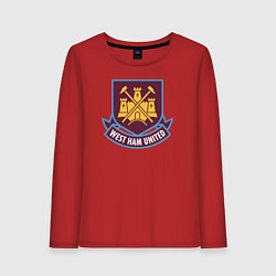 Лонгслив хлопковый женский West Ham United FC, цвет: красный