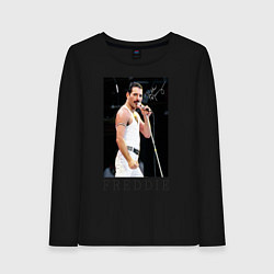 Лонгслив хлопковый женский Queen: Freddie, цвет: черный