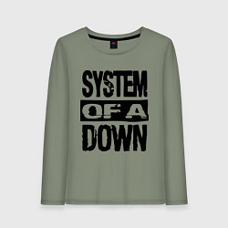 Лонгслив хлопковый женский System Of A Down, цвет: авокадо
