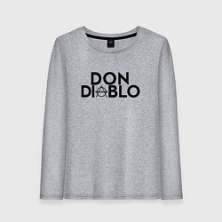 Лонгслив хлопковый женский Don Diablo, цвет: меланж