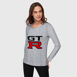 Лонгслив хлопковый женский Gtr, цвет: меланж — фото 2