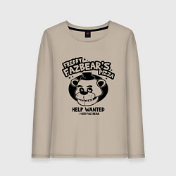 Лонгслив хлопковый женский Freddy Fazbear's Pizza, цвет: миндальный