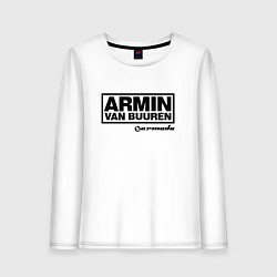 Лонгслив хлопковый женский Armin van Buuren, цвет: белый