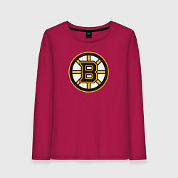 Лонгслив хлопковый женский Boston Bruins, цвет: маджента