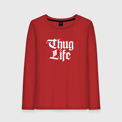 Лонгслив хлопковый женский Thug Life: 2Pac, цвет: красный