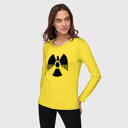 Лонгслив хлопковый женский Радиоактивность, цвет: желтый — фото 2