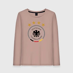 Лонгслив хлопковый женский Deutscher Fussball-Bund, цвет: пыльно-розовый