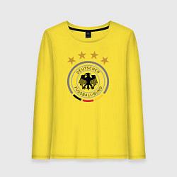 Лонгслив хлопковый женский Deutscher Fussball-Bund, цвет: желтый