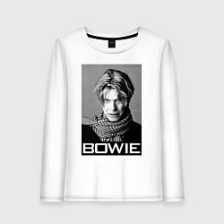 Лонгслив хлопковый женский Bowie Legend, цвет: белый