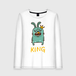 Лонгслив хлопковый женский Rabbit King, цвет: белый