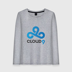 Лонгслив хлопковый женский Cloud9, цвет: меланж